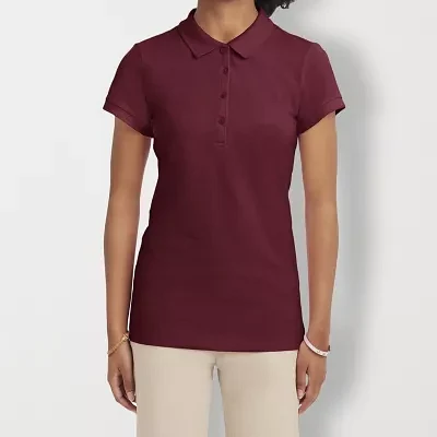 IZOD Juniors Womens Short Sleeve Polo Shirt