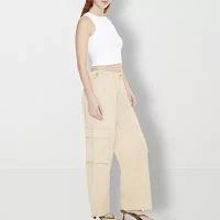 Forever 21 Womens Mid Rise Wide Leg Cargo Pant-Juniors