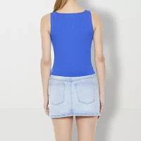 Forever 21 Button Front Womens Juniors Square Neck Sleeveless Tank Top