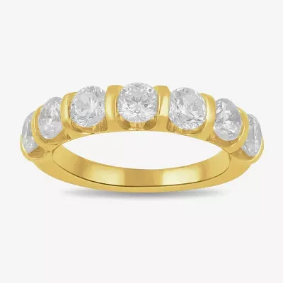 (H / I1-I2) Womens 2 CT. T.W. Lab Grown White Diamond 10K Gold Wedding Band