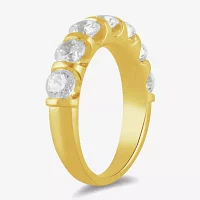 (H / I1-I2) Womens 2 CT. T.W. Lab Grown White Diamond 10K Gold Wedding Band