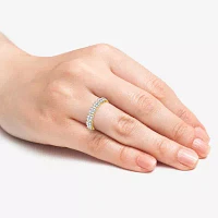 Womens 1/2 CT. T.W. Lab Grown White Diamond 14K Gold Over Silver Sterling Band