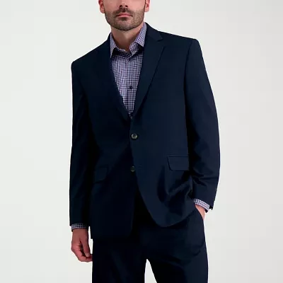 Haggar Herringbone Mens Stretch Fabric Classic Fit Suit Jacket