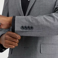 Haggar Glen Mens Plaid Stretch Fabric Slim Fit Suit Jacket