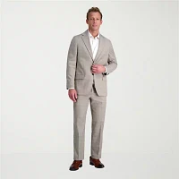 Haggar JMH Tailored Glen Plaid Mens Stretch Fabric Flat Front Suit Pant