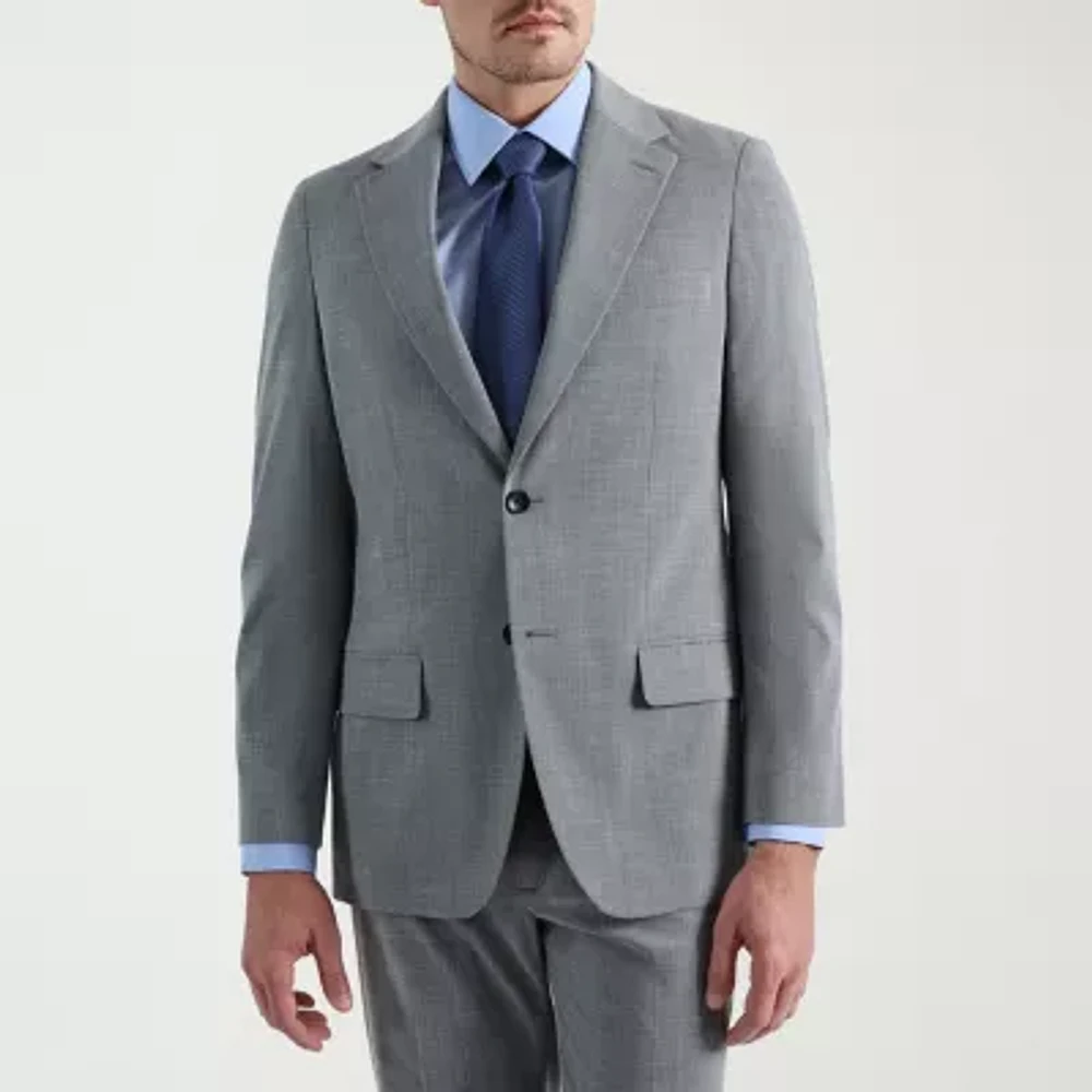 Haggar 4 Way Stretch Houndstooth Mens Slim Fit Suit Jacket