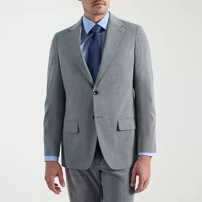 Haggar 4 Way Stretch Houndstooth Mens Slim Fit Suit Jacket