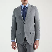 Haggar 4 Way Stretch Houndstooth Mens Slim Fit Suit Jacket
