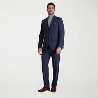 Haggar JMH Tailored Windowpane Mens Classic Fit Flat Front Suit Pant