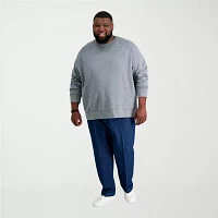 Haggar Stretch Denim Mens Big and Tall Classic Fit Flat Front Pant