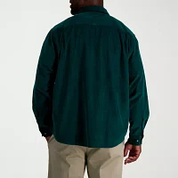 Haggar Corduroy Big and Tall Mens Regular Fit Long Sleeve Button-Down Shirt