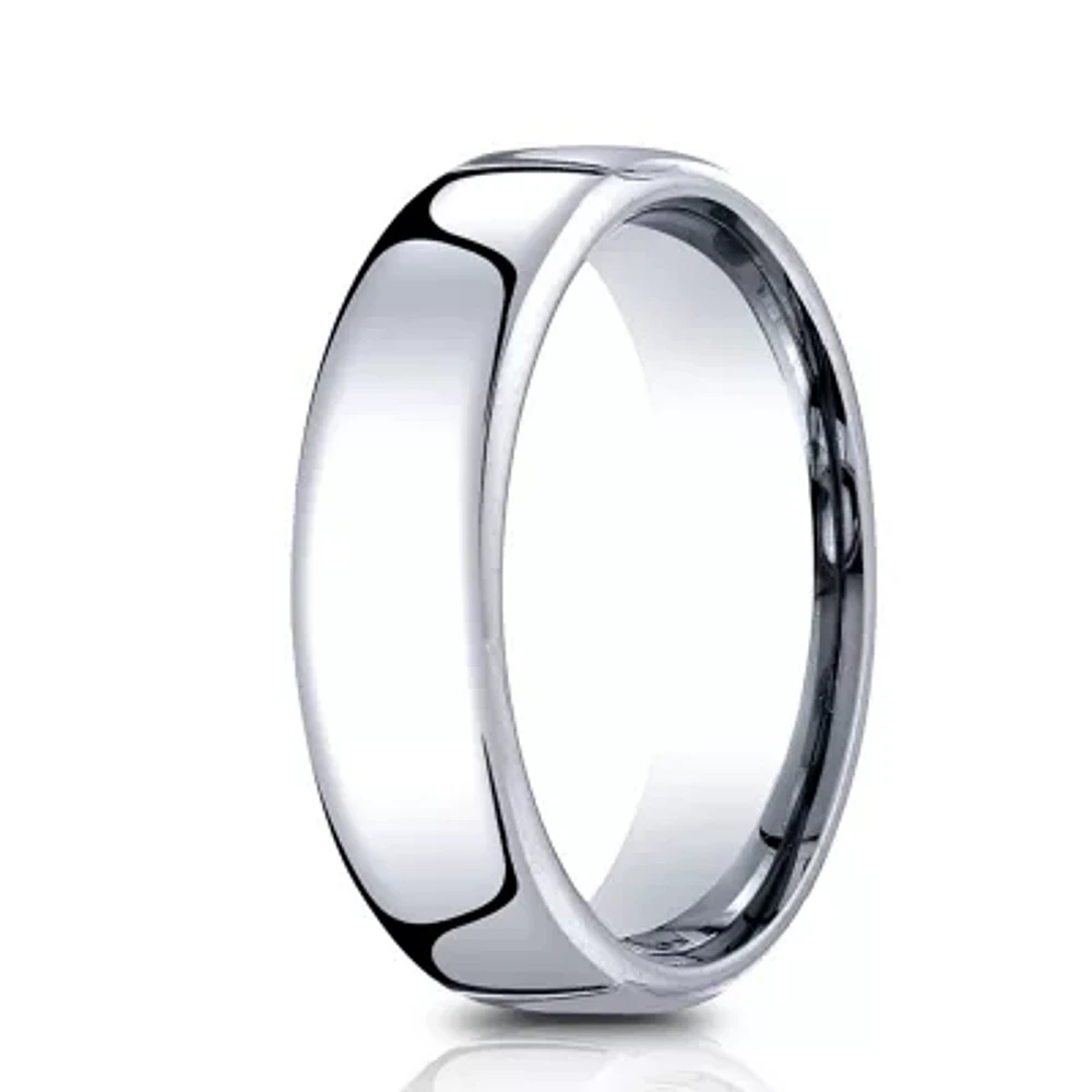 Mens Comfort Fit 6.5mm Polished Cobalt Wedding Band