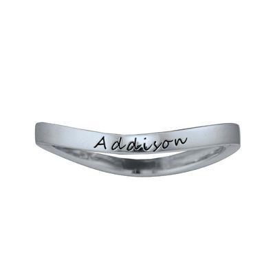 Personalized Curved Stackable Ring