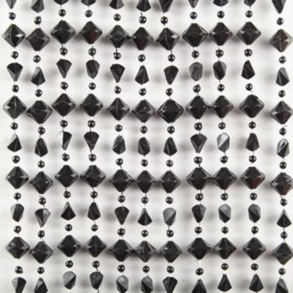 Regal Home Adriana Bead Light-Filtering Rod Pocket Single Curtain Panel