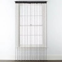 Regal Home Adriana Bead Light-Filtering Rod Pocket Single Curtain Panel