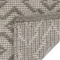 Riviera Home Grey Pattern Rectangular Accent Indoor Rugs