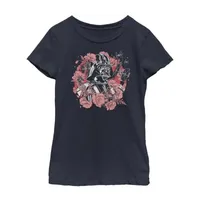 Little & Big Girls Crew Neck Short Sleeve Star Wars Graphic T-Shirt