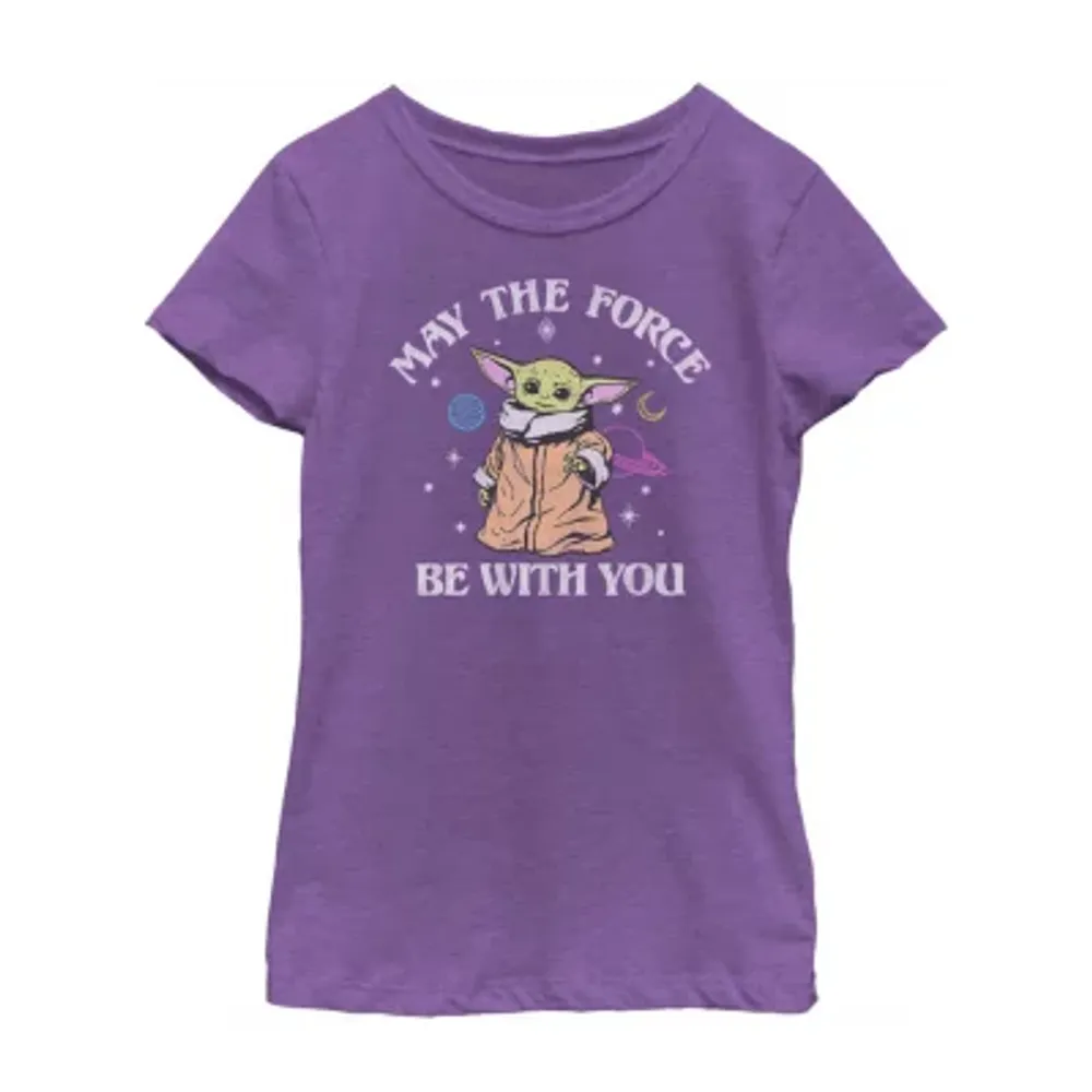 Little & Big Girls Crew Neck Short Sleeve Star Wars Graphic T-Shirt