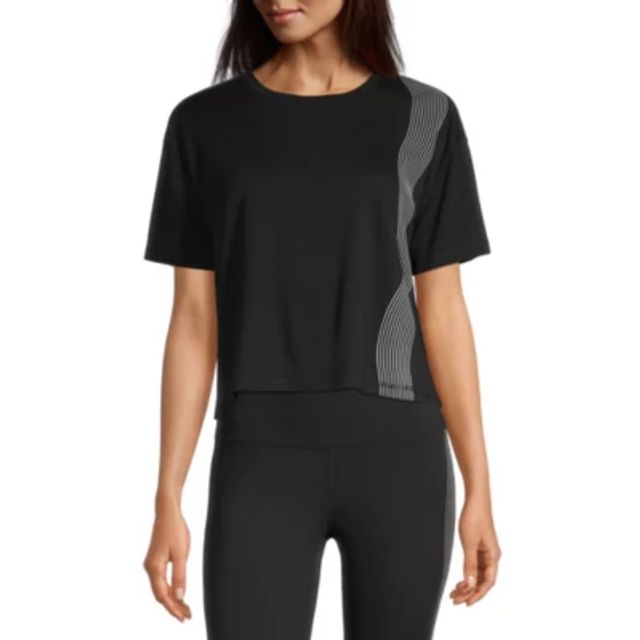 Xersion Womens Crew Neck Short Sleeve T-Shirt