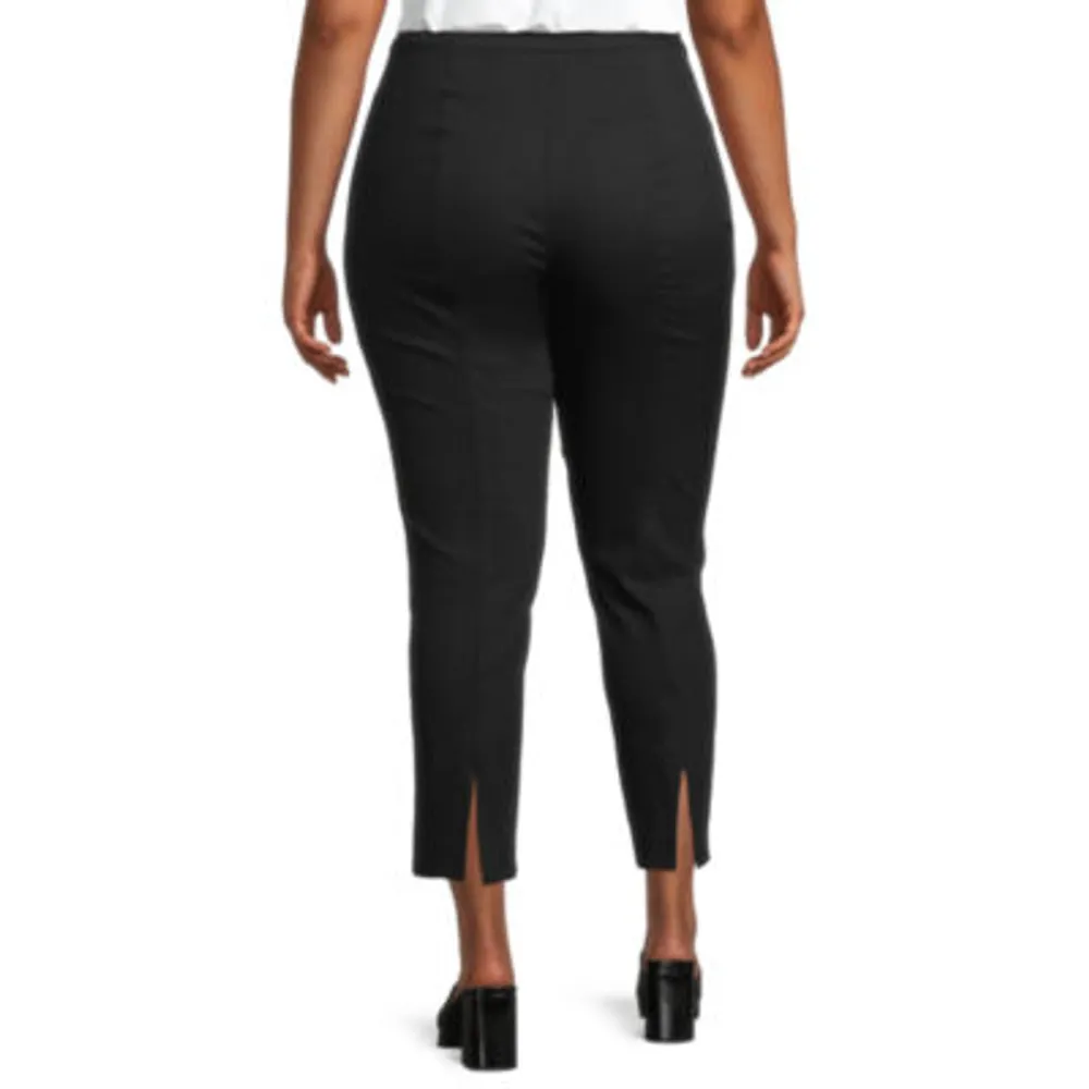 Worthington Plus Womens Slim Leg Pant
