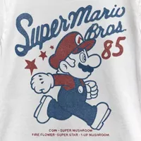 Little & Big Girls Crew Neck Short Sleeve Super Mario Graphic T-Shirt