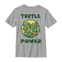 Little & Big Boys Crew Neck Short Sleeve Teenage Mutant Ninja Turtles Graphic T-Shirt