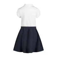 IZOD Little & Big Girls Short Sleeve Cap Shirt Dress