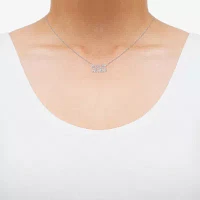 Angel Number 555 Womens 1/5 CT. Natural White Diamond Sterling Silver Pendant Necklaces