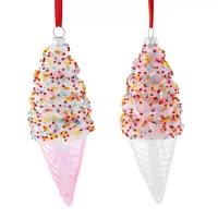 North Pole Trading Co. Ice Cream Swirl Set 2-pc. Christmas Ornament