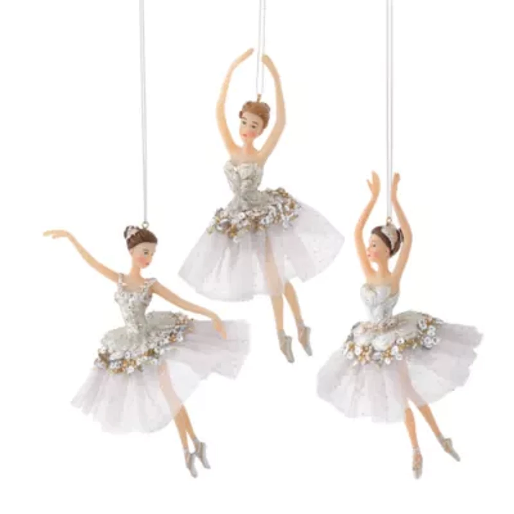 North Pole Trading Co. Ballerinia Set 3-pc. Christmas Ornament