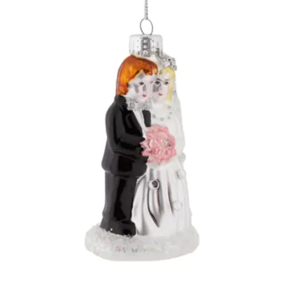North Pole Trading Co. Bride And Groom Christmas Ornament