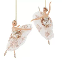 North Pole Trading Co. Ballerina Set 2-pc. Christmas Ornament