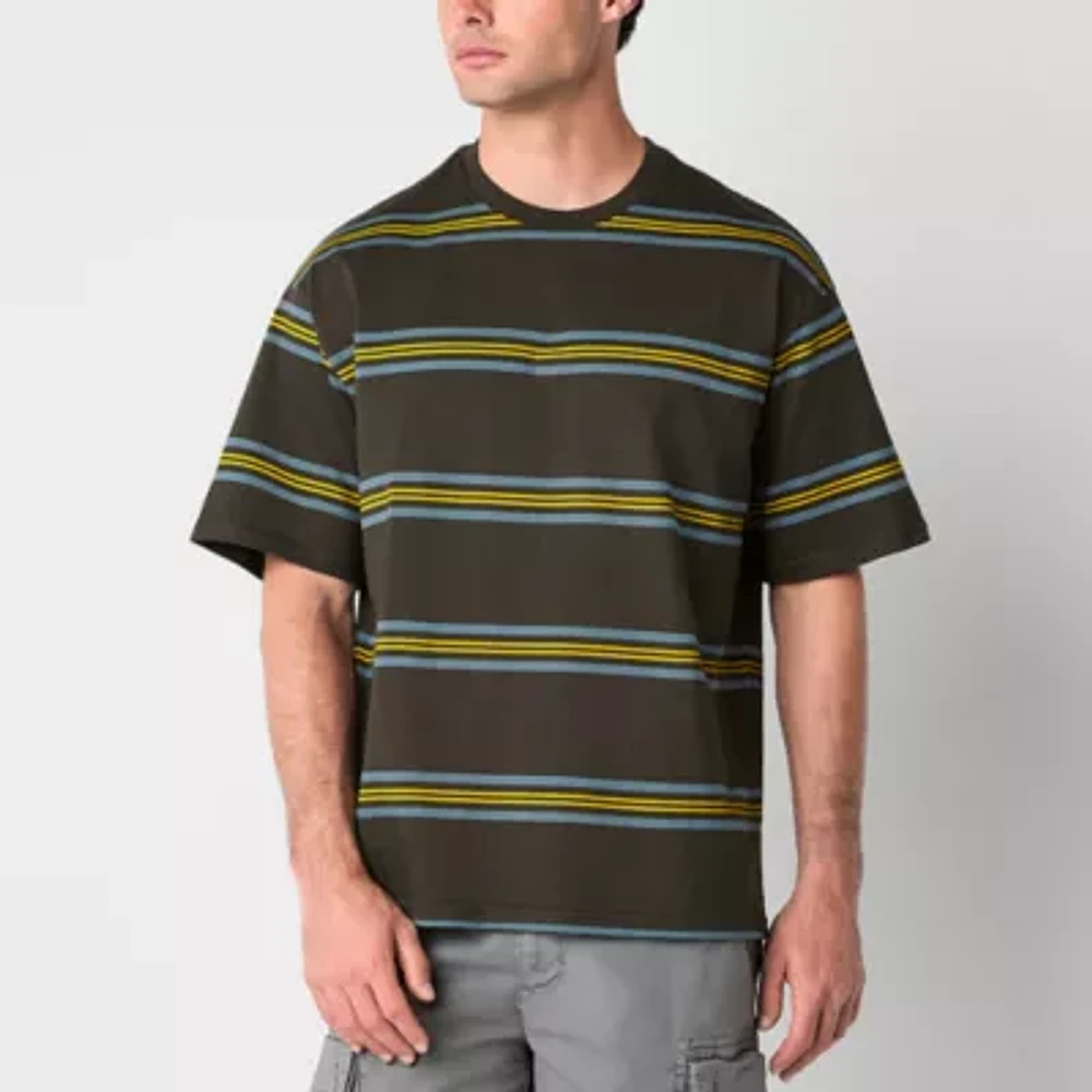 Arizona Mens Boxy Fit Short Sleeve Striped T-Shirt