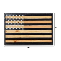 Nearly Natural 36in American Flag Americana Wood Wall Art