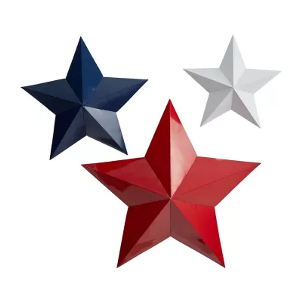 Nearly Natural Farmhouse Stars Americana Metal Wall Art