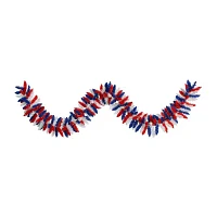 Nearly Natural American Flag Themed Christmas Garland