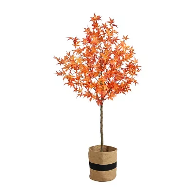 Nearly Natural 6ft Orange Maple Artificial Tree