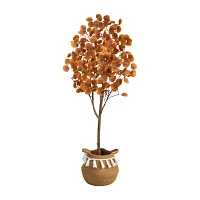 Nearly Natural 5ft Eucalyptus Orange Indoor Artificial Tree