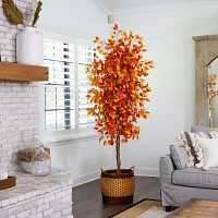 Nearly Natural 7ft Autumn Ficus Artificial Tree