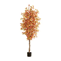 Nearly Natural 7ft Autumn Ficus Indoor Artificial Tree