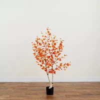 Nearly Natural 5ft Autumn Birch Indoor Artificial Tree