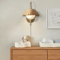 INK+IVY Laguna Rattan Weave Wall Sconce