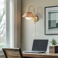 INK+IVY Laguna Rattan Weave Wall Sconce