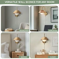 INK+IVY Laguna Rattan Weave Wall Sconce
