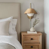 INK+IVY Laguna Rattan Weave Wall Sconce