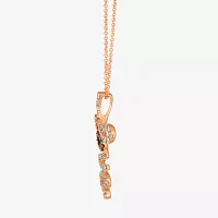 Le Vian Grand Sample Sale Le Vian Grand Sample Sale Love Womens 1/2 CT. T.W. Natural Champagne Diamond 14K Rose Gold 19 Inch Pendant Necklace