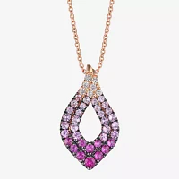 Le Vian Grand Sample Sale Le Vian Grand Sample Sale Womens Genuine Pink Sapphire 14K Rose Gold 20 Inch Pendant Necklace