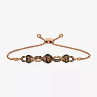 Le Vian Grand Sample Sale Le Vian Grand Sample Sale Womens 1/5 CT. Genuine Brown Quartz 14K Rose Gold Bolo Bracelet