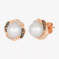 Le Vian Grand Sample Sale Le Vian Grand Sample Sale 1/4 CT. T.W. Genuine White Cultured Freshwater Pearl 14K Rose Gold 11.8mm Round Stud Earrings