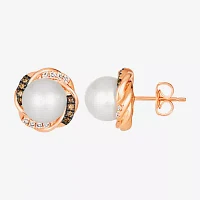 Le Vian Grand Sample Sale Le Vian Grand Sample Sale 1/4 CT. T.W. Genuine White Cultured Freshwater Pearl 14K Rose Gold 11.8mm Round Stud Earrings